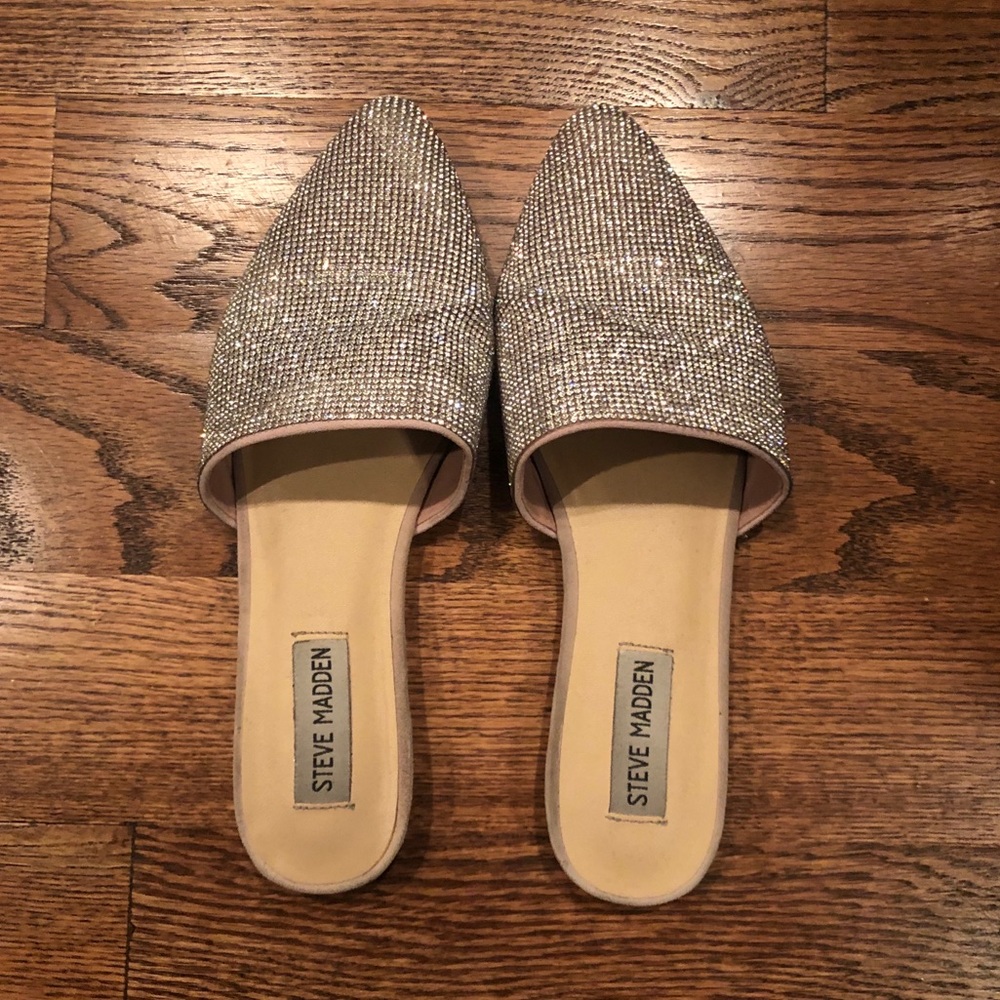 Steve Madden Traced Rhinstone Slides